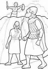 Saul David Spares Hides Bastelarbeiten Kindergottesdienst König Testament Altes Rey sketch template