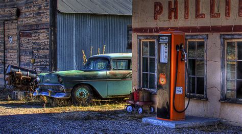 time gas station vintage cars vintage   gas pumps abandoned cars abandoned