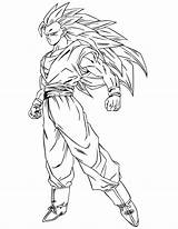 Goku Saiyan Vegeta sketch template