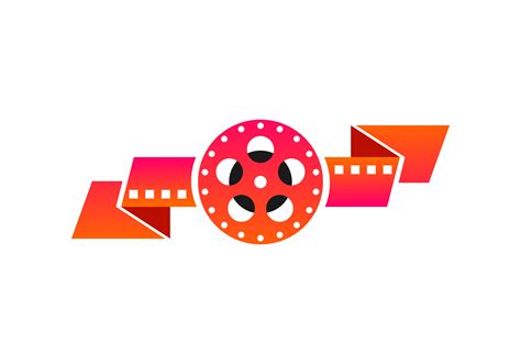red film cinema logo vector graphic  deemka studio creative fabrica