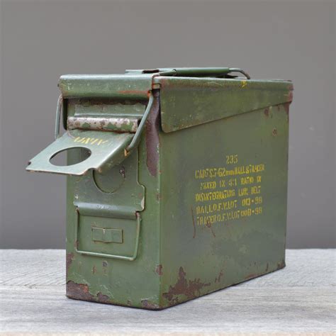 vintage army green ammunition box scout house