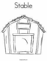 Coloring Barn Stable Outline Coop Chicken Horse Drawing Christmas Noodle Print Twisty Twistynoodle Favorites Login Add Ll Built California Usa sketch template