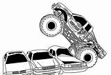 Monster Truck Coloring Pages Road Off Cars Trucks Running Car Over Wurks Colouring Blue Thunder Kidsplaycolor Stencils Party Boys Color sketch template