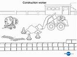 Construction Coloring Pages Printables Site Kids Colouring Worker Library Template Clipart Scene Comments sketch template