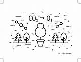 Dioxide Carbon Vector Molecule Illustrations Clip sketch template
