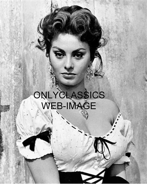 1955 Sexy Busty Beauty Sophia Loren 8x10 Photo Italian Actress Pinup
