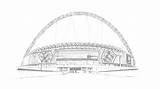 Wembley Stadium sketch template