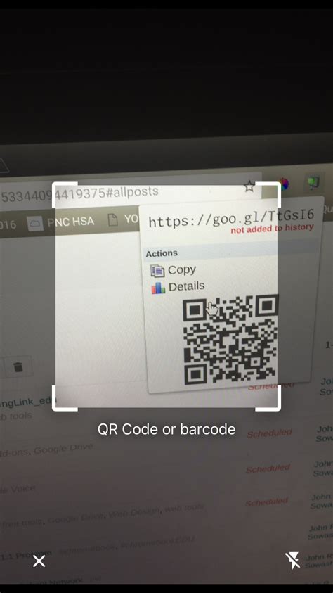 electric educator scan qr codes  chrome mobile