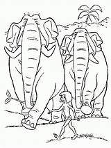Mowgli Coloriage Colorare Giungla Selva Hathi Elephants Baloo Mogli Colorier Colorat Pintar Elefantes Planse Elefantii Pages Animation Handcraftguide Stampa Dschungelbuch sketch template