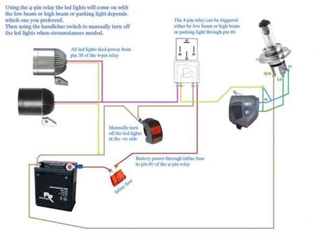 motorcycle led headlight wiring diagram rangkaian elektronik elektronik
