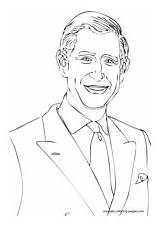 Coloring Pages Royal Family British Charles Prince sketch template