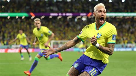neymar ties pele s world cup scoring record with brazil ctv news