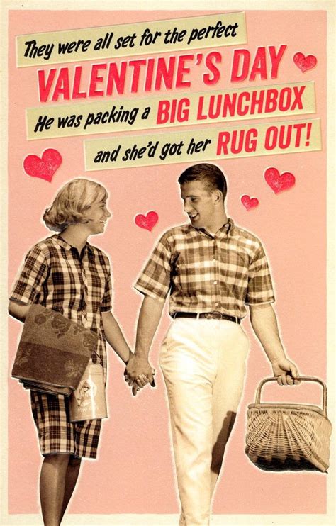 Funny Retro Valentine S Day Picnic Greeting Card Humour