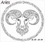 Mandalas Zodiaco Signos Piscis sketch template