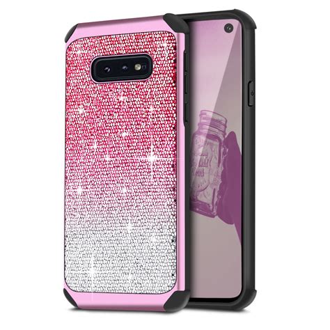 galaxy se case cellularvilla hybrid shiny sparkle luxury glitter shockproof protective case