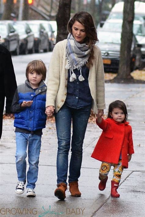 keri russell does the school run with daughter willa and son