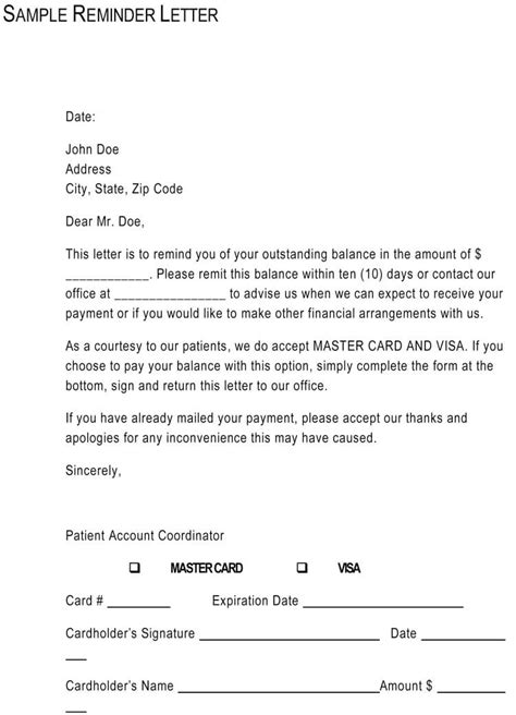 payment reminder letter format  samples examples