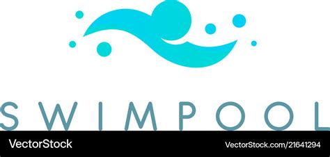 swimpool logo logo swimming pool icon royalty  vector
