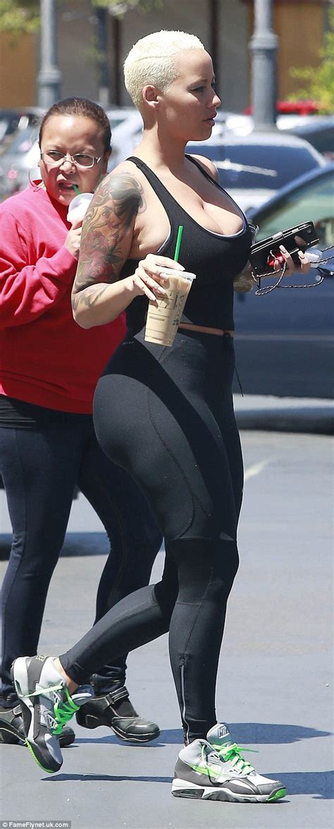 Amber Rose Shows Off Her Famous Assets In Super Tight Gym Gear Daily
