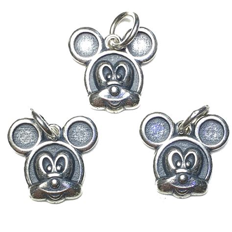 xmm pcs  sterling silver mickey mouse charm diy etsy
