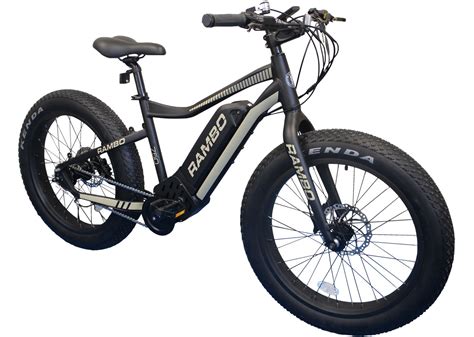 rambo fat tire electric bikes  watt   black tan buy   electric bikes
