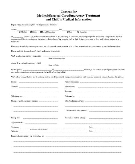medical treatment consent form driverlayer search engine