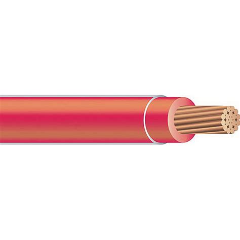 copper building wire thhn cable  awg  stranded copper conductor red  ft reel