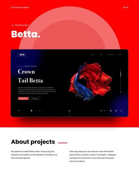 betta fish website ui ux  behance