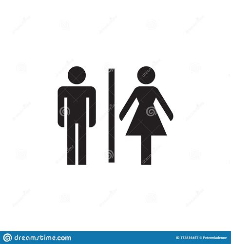 vector illustration with man and woman icons toilet or restroom symbol
