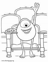 Coloring Pages Mike University Monsters Wazowski Para Class Colorear During His First Monster Colouring Inc Popular Library Clipart Coloringhome sketch template