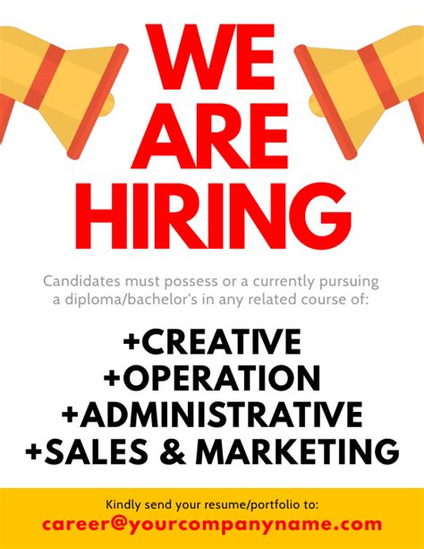 We Are Hiring Flyer Template Postermywall