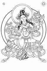 Coloring Pages Buddha Lord Kids Tara Green Ganesha Hindu God Tattoo Ganesh Goddess 仏教 塗り絵 Para ชา เก อ Ak0 sketch template