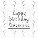 Grandma Grandmother Granny Freecoloring 70th Merry Nana sketch template