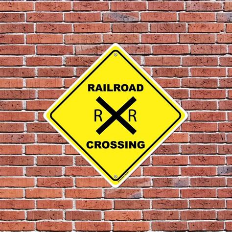 railroad crossing aluminum sign  sticker crossing signs