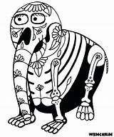 Coloring Marley Bob Pages Dia Los Muertos Snuffaluffagus Getdrawings Drawing Skull Color sketch template