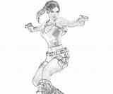 Croft Tomb Lara Riders Characters Pages Coloring sketch template