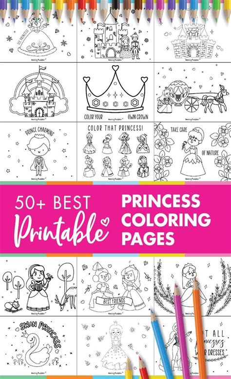 princess coloring pages  printables  kids
