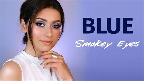 blue smokey eyes makeup tutorial 💙 youtube