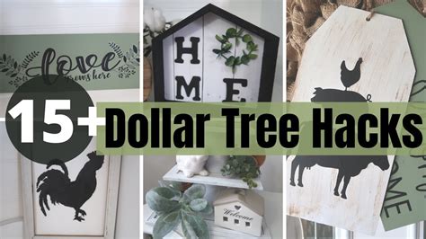 dollar tree diy hacks farmhouse style decor youtube
