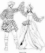Ausmalbilder Kleidung Prinzessin Mittelalter Kleurplaten Unterhose Bunte Historische Engeland sketch template