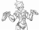 Overwatch Coloring Pages Oxton Lena Coloriage Kids sketch template
