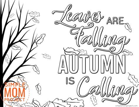 printable fall coloring pages simple mom project