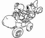 Coloring Kart Pages Go Mario Popular Gif sketch template