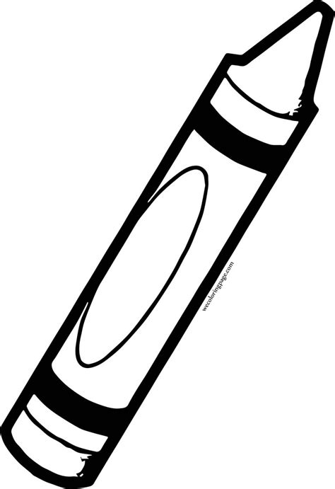 yellow crayon coloring page coloring pages