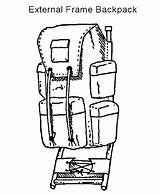 Backpack Coloring Camping Backstand Pages Netart sketch template