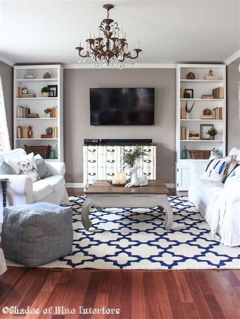 living room rug shades  blue interiors