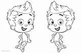 Coloring Pages Guppies Gil Bubble Characters Printable Kids sketch template