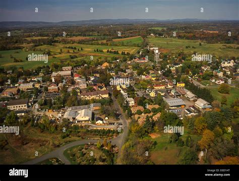 middleburg virginia usa aerial  town loudoun county stock photo