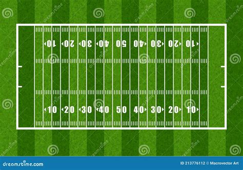overview  american football field stock vector illustration