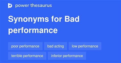 bad performance synonyms  words  phrases  bad performance